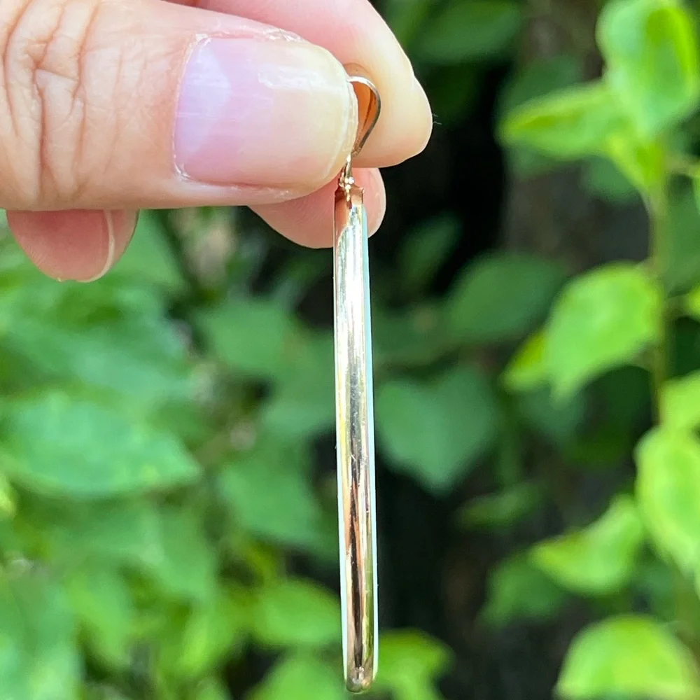 Gold plated stainless steel‎ Carribeean Calcite pendant 1438